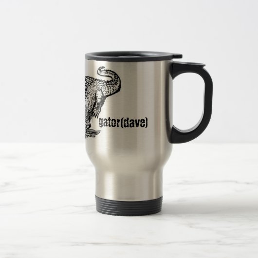 tasse noire de voyage d'alligator (Droit)