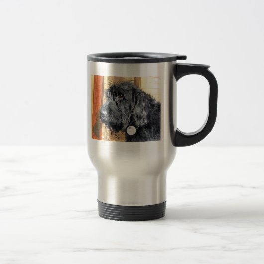 Tasse noire de voyage de Labradoodle #1 (Droit)