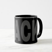Tasse noire de Zazzle (Devant droit)