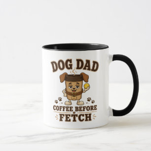Tasse noire drôle Café avant de récupérer pour pap