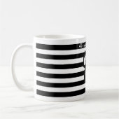Tasse noire et blanche d'amour de bouledogue (Gauche)
