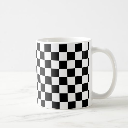 TASSE NOIRE ET BLANCHE DE CONTRÔLEURS DE DAMIER (Droite)
