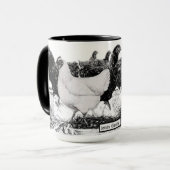 Tasse noire et blanche de géant du Jersey (Devant gauche)