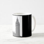 Tasse noire et blanche de Londres Big Ben (Devant droit)