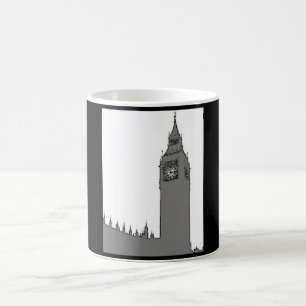 Tasse noire et blanche de Londres Big Ben