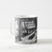 Tasse noire et blanche de peinture de Chagrin (Devant gauche)
