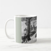 Tasse noire et blanche de peinture de Chagrin (Gauche)