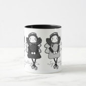 Tasse noire et blanche de SqueakyAngels (Centre)