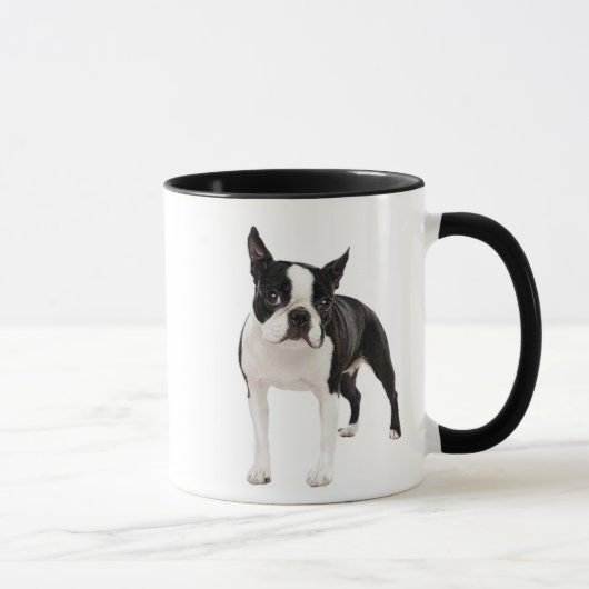 Tasse noire et blanche de tasse de Boston Terrier (Droite)
