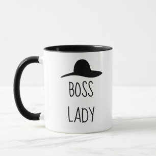 Tasse noire et blanche de typographie drôle