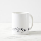 Tasse noire et blanche élégante minimale de (Devant droit)