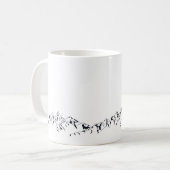 Tasse noire et blanche élégante minimale de (Devant gauche)