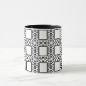 Tasse noire et blanche fleurie (Centre)