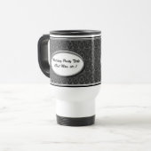 Tasse noire et blanche personnalisée de noce (Devant gauche)