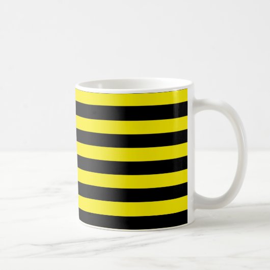 Tasse noire et jaune de rayures (Droite)
