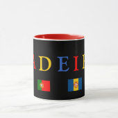 Tasse noire faite sur commande de la Madère (Centre)