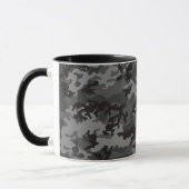 Tasse noire faite sur commande en verre de Camo (Gauche)