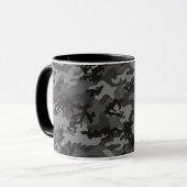 Tasse noire faite sur commande en verre de Camo (Devant gauche)