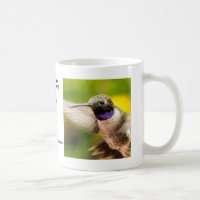 Tasse noire masculine de colibri de Chin