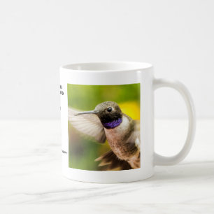 Tasse noire masculine de colibri de Chin