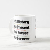 Tasse noire noire d'histoire… future (Devant gauche)