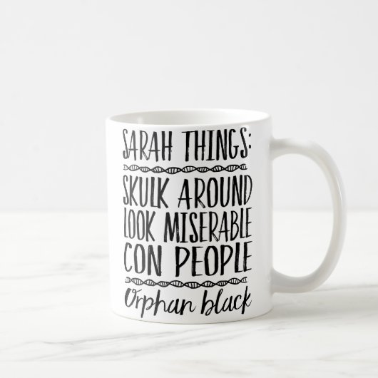 Tasse noire orpheline de choses de Sarah (Droite)