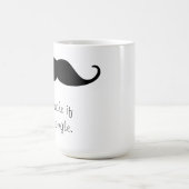 Tasse noire personnalisée de Stache de moustache (Centre)