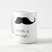 Tasse noire personnalisée de Stache de moustache (Devant gauche)