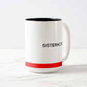 Tasse noire/rouge de fraternité d'ACS (Devant droit)