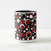 Tasse noire/rouge de motif de cercle (Centre)