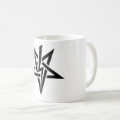 Tasse noire simple d'Anton Szandor LaVey Sigil (Devant droit)