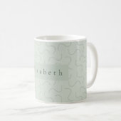 Tasse Nom Moderne Vert Sauge (Devant droit)
