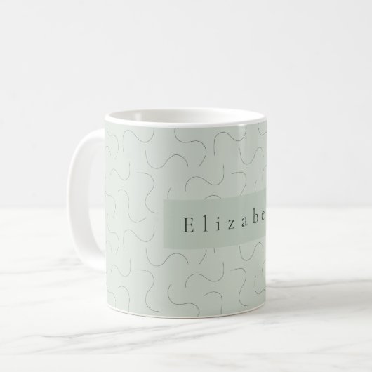 Tasse Nom Moderne Vert Sauge (Devant gauche)