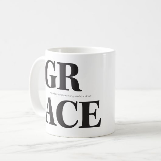 Tasse nommée de grâce (Devant gauche)