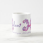 Tasse nommée de monogramme de la fleur H de coeur (Centre)