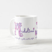 Tasse nommée de monogramme de la lettre M de (Devant gauche)