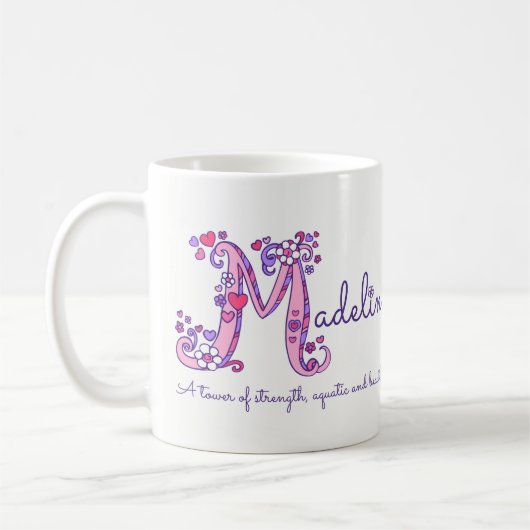 Tasse nommée de monogramme de la lettre M de (Gauche)