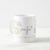 Tasse nommée de monogramme de signification de la (Devant gauche)
