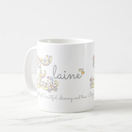 Tasse nommée de monogramme de signification de la (Devant gauche)