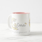 Tasse nommée de monogramme de signification de la (Devant gauche)