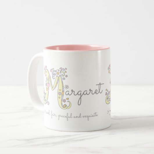 Tasse nommée de monogramme de signification de la (Devant gauche)