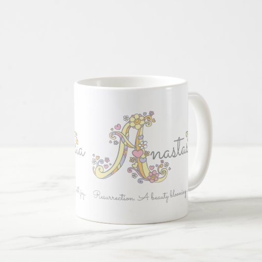 Tasse nommée décorative de signification (Devant droit)