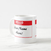 Tasse nommée d'étiquette (Devant gauche)