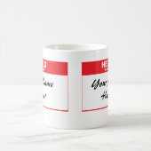 Tasse nommée d'étiquette (Centre)