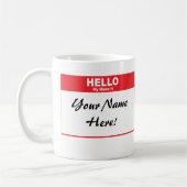 Tasse nommée d'étiquette (Gauche)