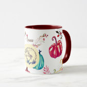 Tasse nommée faite sur commande d'art d'automne de (Devant droit)