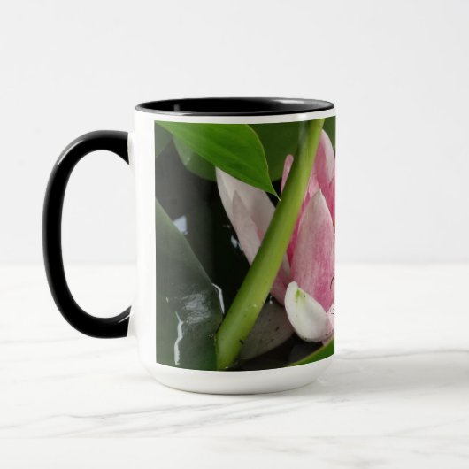 Tasse nommée faite sur commande de fleur de Lotus (Gauche)