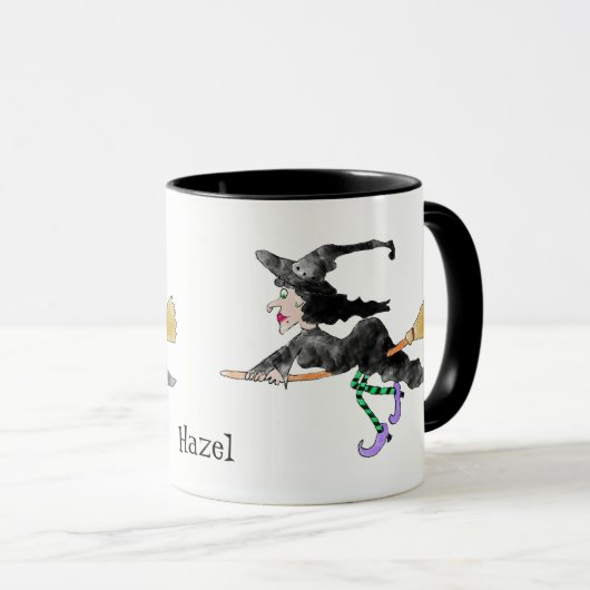 Tasse nommée faite sur commande de Halloween de (Devant droit)