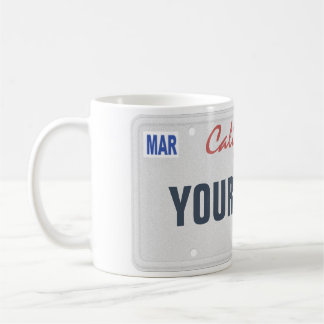 Tasse nommée faite sur commande de plaque