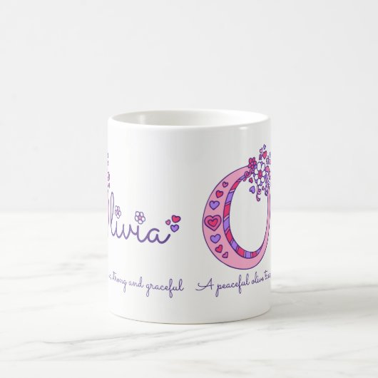 Tasse nommée initiale d'art de rose de (Centre)
